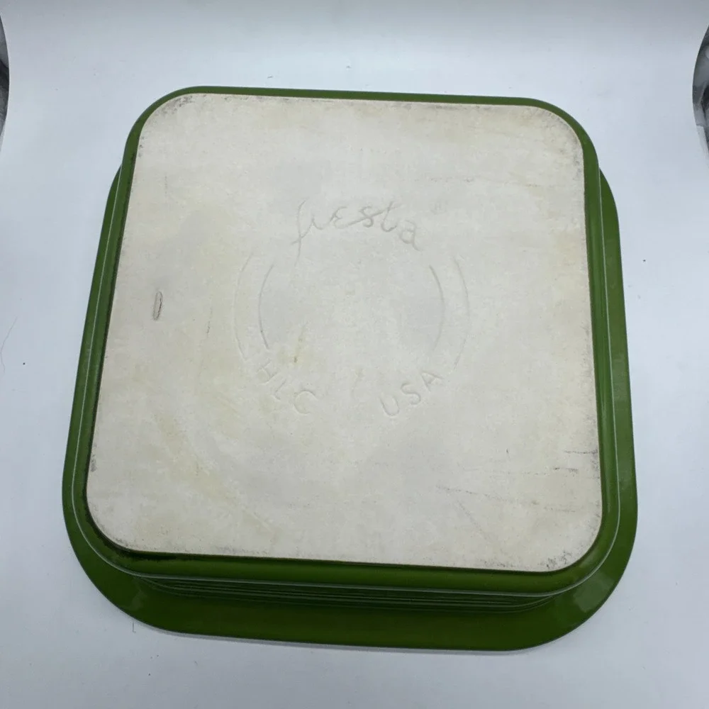 HOMER LAUGHLIN FIESTAWARE Shamrock Green Square Baker  Pottery Baking Pan